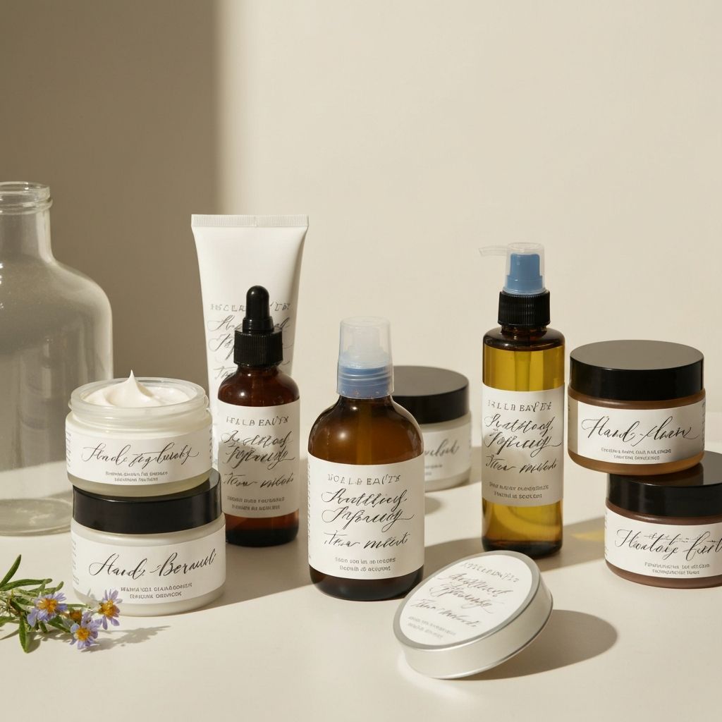 Natural skincare products with botanical ingredients